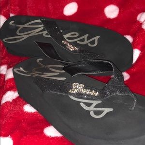 Guess PlatForm Wedge FlipFlops!